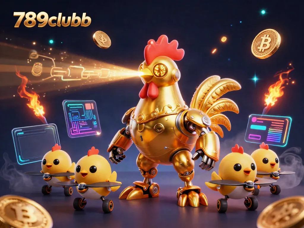 Experience the thrilling world of 789clubb with vibrant 3D characters and neon casino elements.