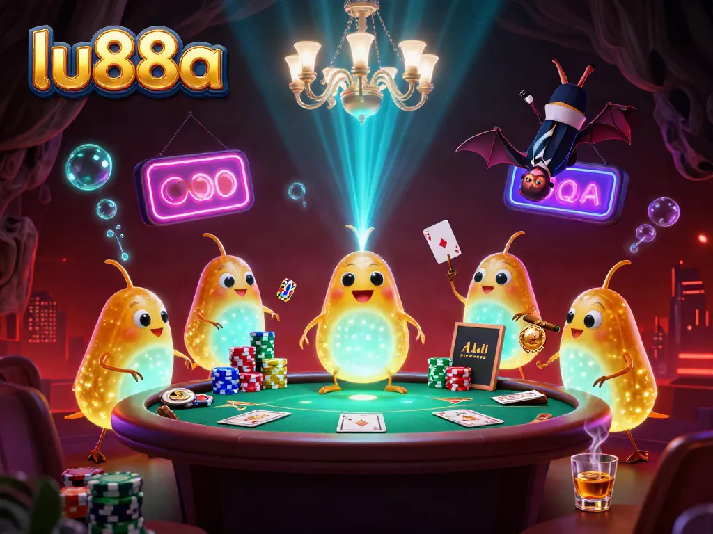 Experience thrilling moments at lu88a with glowworms illuminating a vibrant cave casino scene