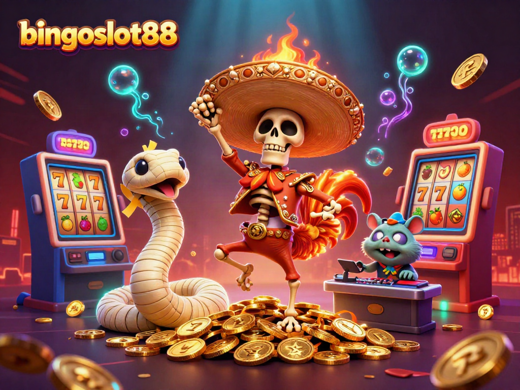 Raih kemenangan bermain di bingoslot88 dengan suasana kasino seru dan karakter menarik.