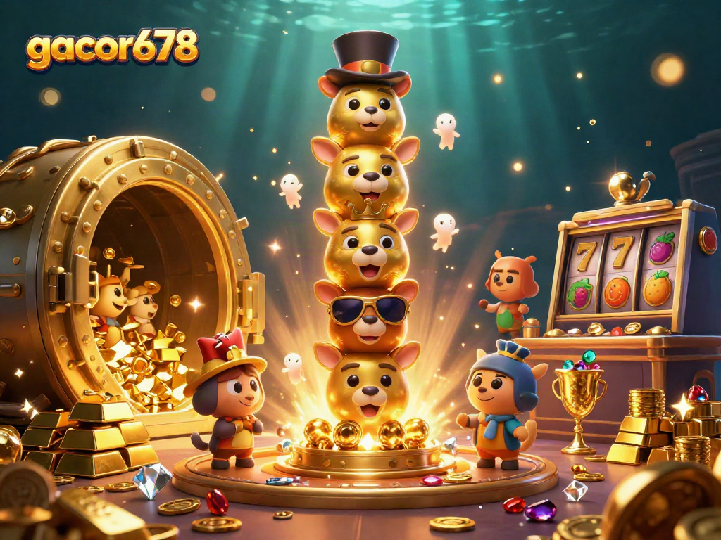 Spins the reels of gacor678 in an exciting casino scene with vibrant energy and wealth.