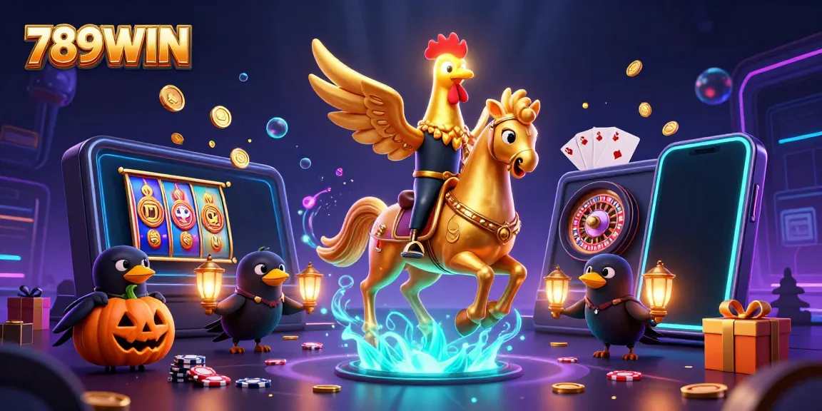 Immerse in the thrilling world of 789WIN, featuring vibrant gaming elements and characters.