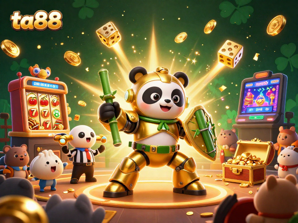 Experience jackpot excitement with ta88 in a vibrant 3D casino illustration full of thrilling decorations.