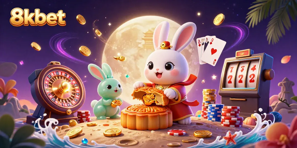 Enjoy thrilling gaming experiences with 8xbet in a vibrant 3D casino scene featuring lucky symbols.