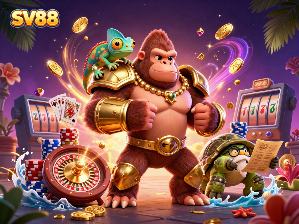 Engage in thrilling victories at SV88, where vibrant casino action comes alive with golden coins and dynamic game elements.