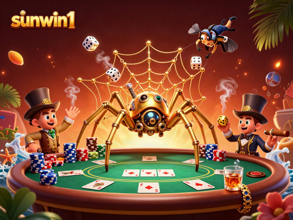 Experience sunwin1 with dynamic casino gameplay, featuring casino elements and vibrant characters.