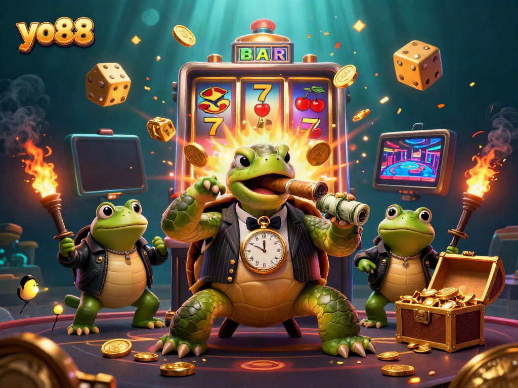 Experience thrilling gameplay at yo88 with vibrant characters and exciting casino scenes.