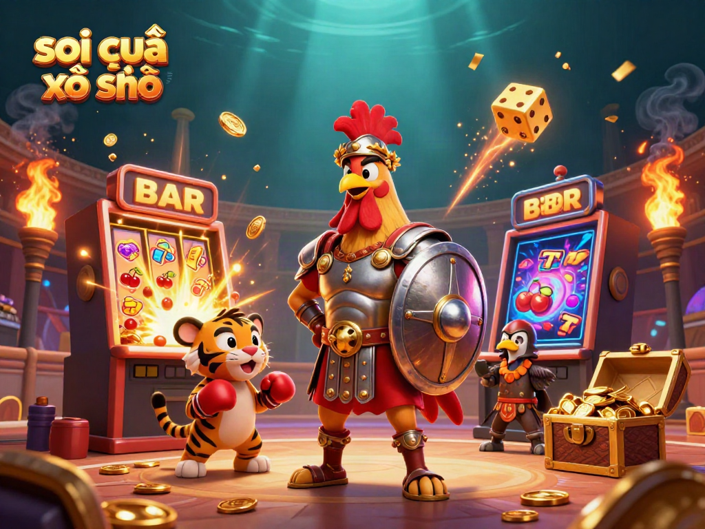 Engage in exhilarating soi cầu xổ số betting with dynamic characters, vibrant slot elements, and a lively casino atmosphere.