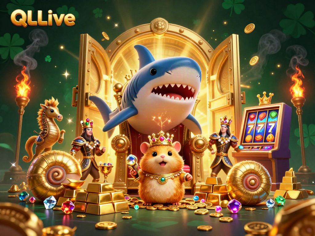 Experience the excitement of QQLive as a golden hamster king rules the casino realm!